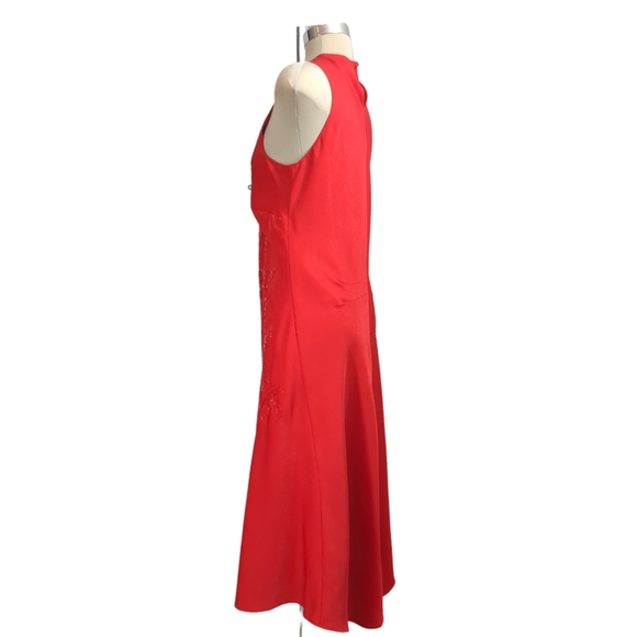 IVAN J MODA Gorgeous Red Embellished Dress Size L - Picture 6 of 16